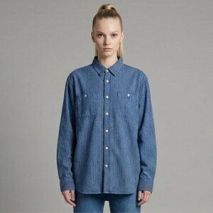 GAP 1969 Vintage-Inspired Indigo Cotton Shirt Unisex